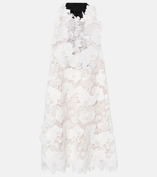 Floral guipure lace minidress