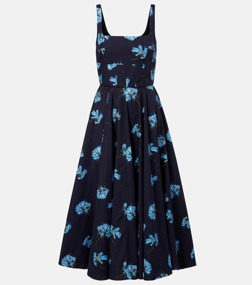 Floral cotton midi dress