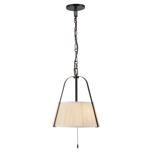 Matte Black White Linen Pendant from the Scout Collection