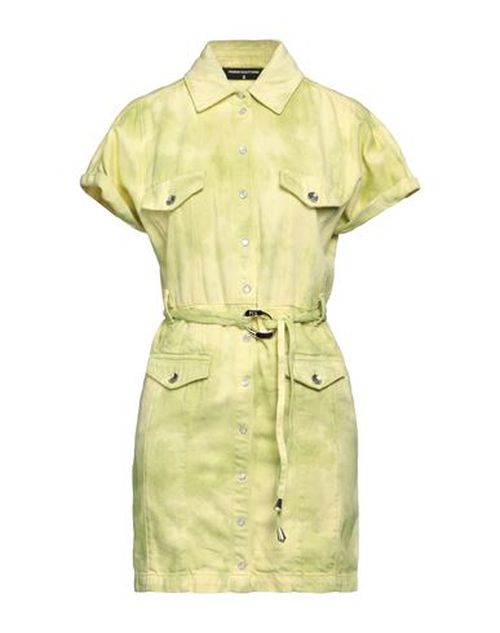 Woman Mini dress Lime green Size 2 Cotton, Lyocell