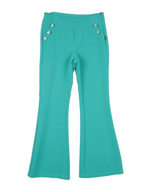Junior Kid Girl Pants Turquoise Size 10 Polyester, Elastane