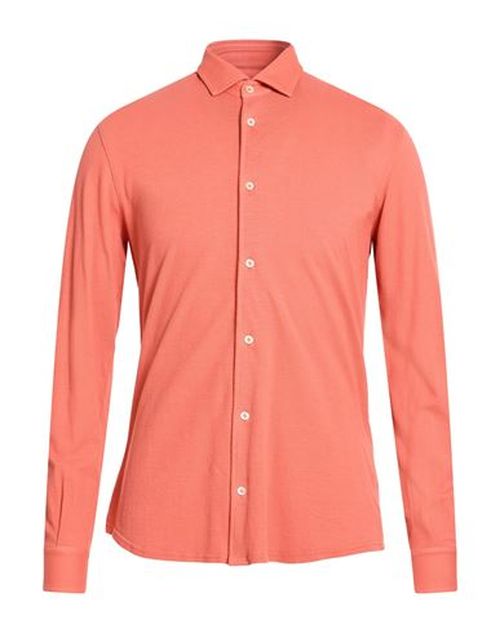 Man Shirt Orange Size 38 Cotton