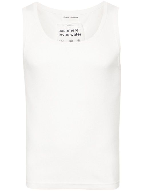 Nº333 fine-knit tank top - White