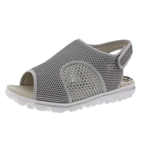 Womens Mesh Inset Man Made Slingback Sandals