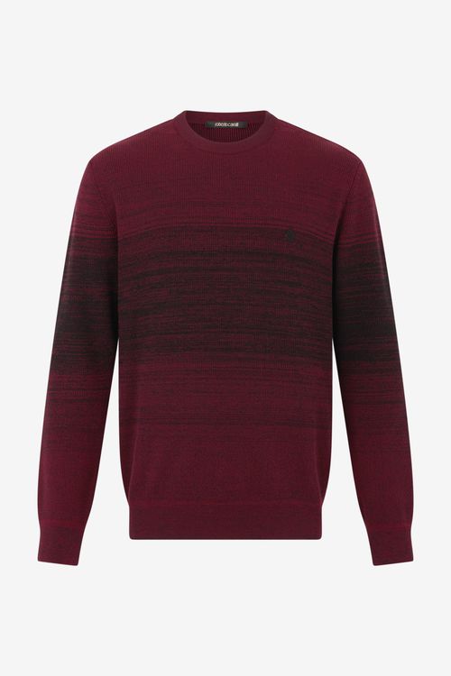 Burgundy Dégradé Cotton Sweater