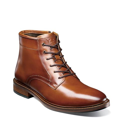 Men's Forge Plain Toe Lace Up Boots (Cognac)