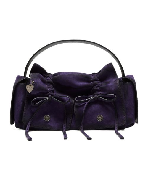 Multipocket heart-charm shoulder bag
