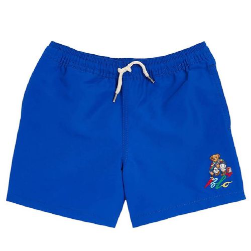 Boys Signature Bear Motif Swim Shorts