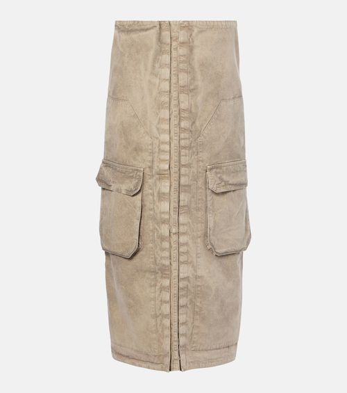 Velcro cotton cargo skirt