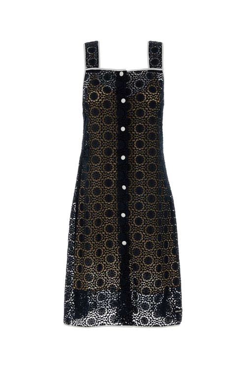 Macramé Lace Dress — Blue