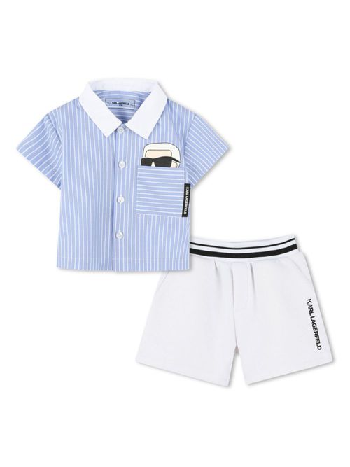 Ikonik Karl shorts set - White