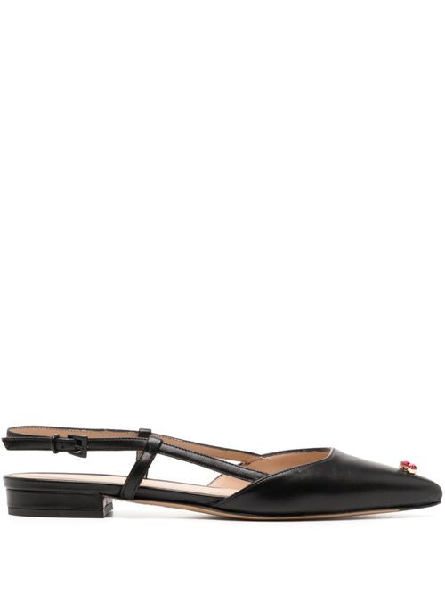 Julia slingback leather pumps - Black