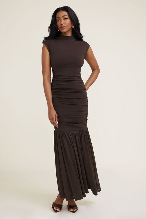 Sculpt Mix Media Mermaid Maxi Dress