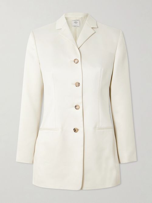 Adrian Wool And Silk-blend Blazer - Ivory