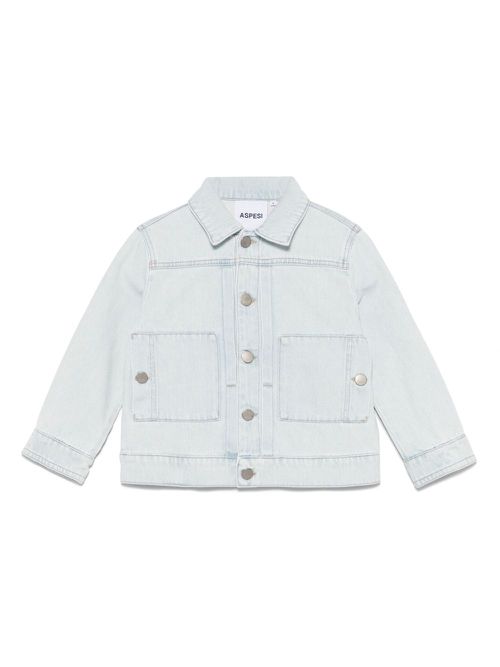 Aspesi Kids buttoned denim jacket - Blue