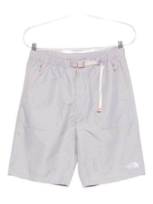 Checked zip-pocket shorts - Grey