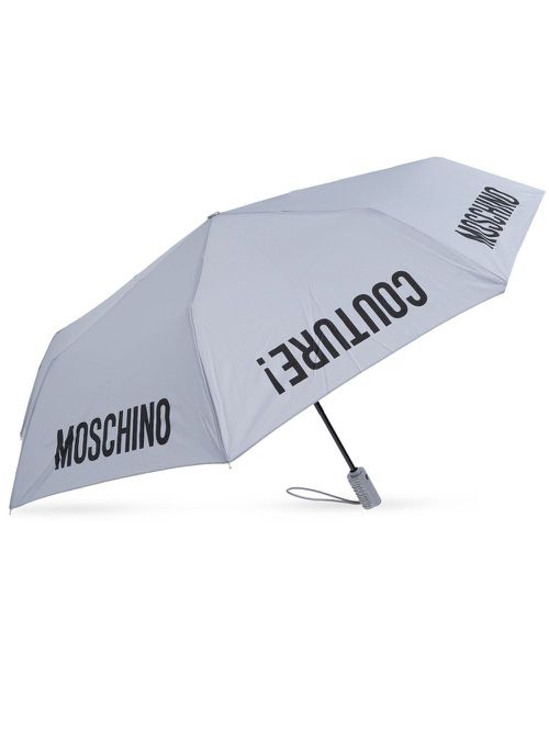 Logo-print compact umbrella - Grey
