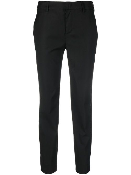 Straight-leg virgin wool trousers - Black