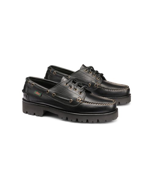 G.h.bass Men's Ranger Super Lug Camp Moc Hand Sewn Boat Shoes - Black