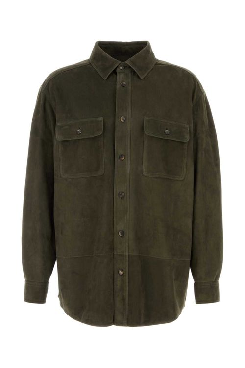 Suede Overshirt — Green