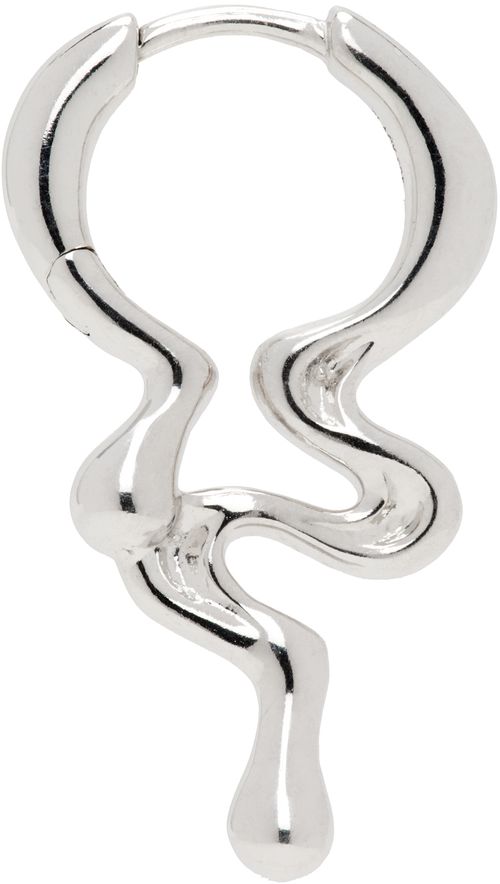 Maria Black Silver Maya Huggie Single Earring