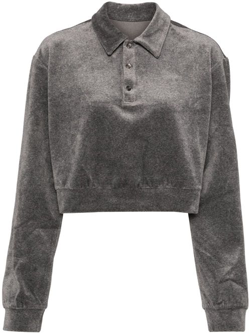 Corduroy classic-collar sweatshirt - Grey
