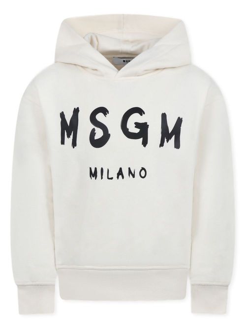 Logo-print hoodie - Neutrals