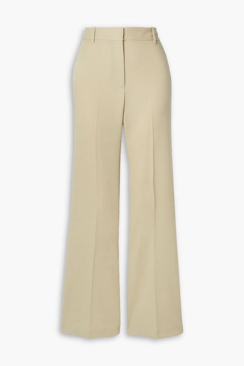 Arielle wool-twill flared pants - Neutral - US 10