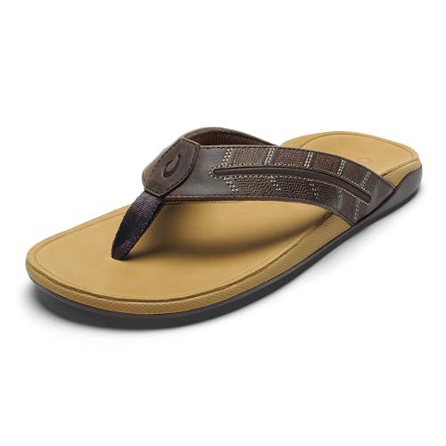 OLUKAI Tuahine Palm Men's Waterproof Leather Sandals