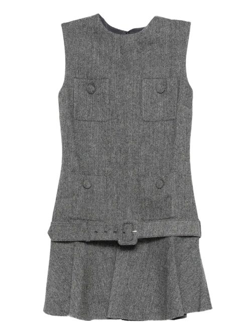 SELF PORTRAIT Herringbone Buckled Mini Dress