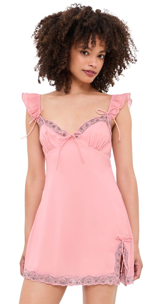 Bella Sparkle Slip Dress Light Pink