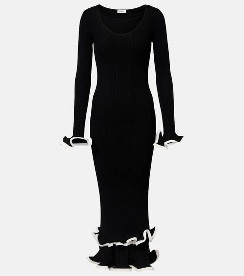 Solani ribbed-knit midi dress