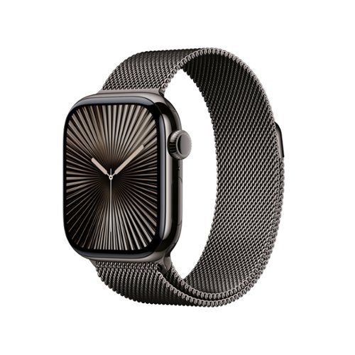 Watch Series 10 (GPS+Cellular) 42mm Titanium Case with Slate Milanese Loop - Slate