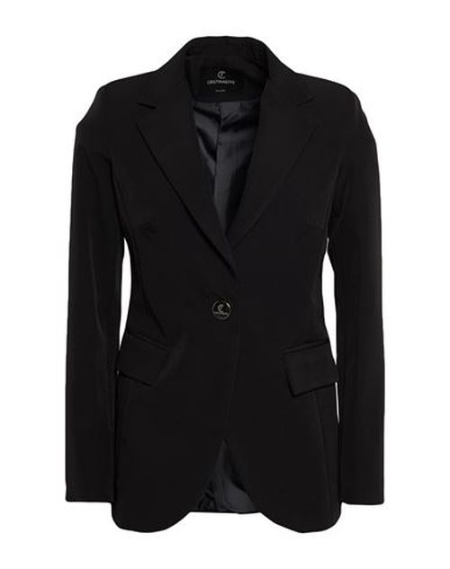Woman Blazer Black Size 12 Polyester, Elastane