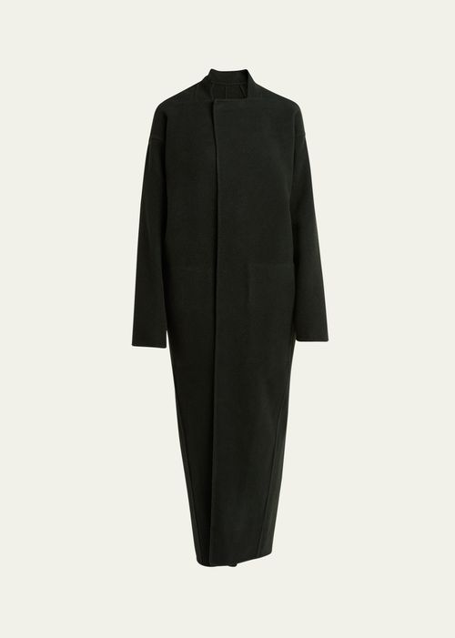 Long-Sleeve Double Cashmere Overcoat