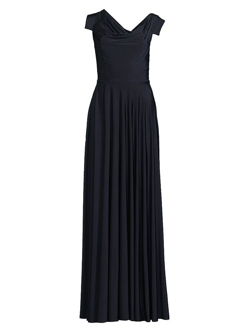 Women's EVE Jackie O Off-the-Shoulder Gown - Pacific Blue