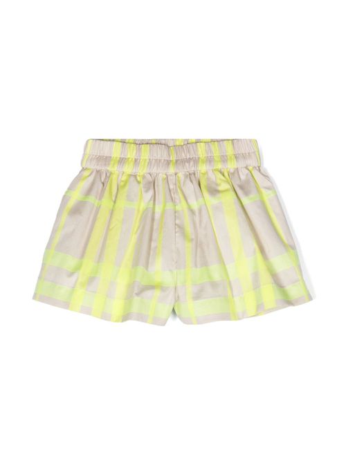 Vintage Check flared shorts - Neutrals