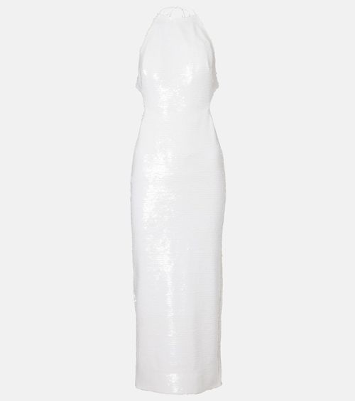 Cindy sequined halterneck midi dress