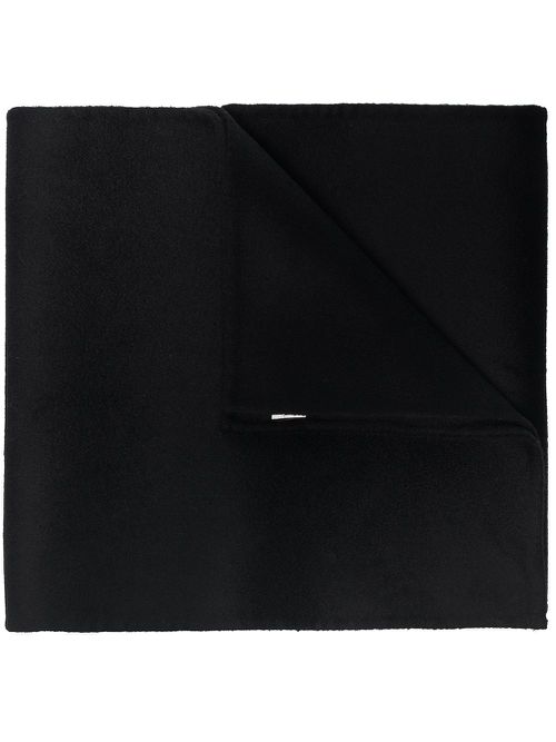 Rectangle-shape wool scarf - Black