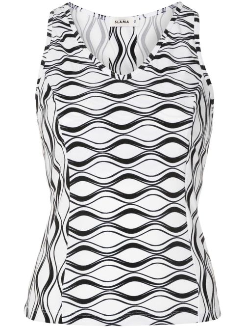 Graphic-print tank top - White
