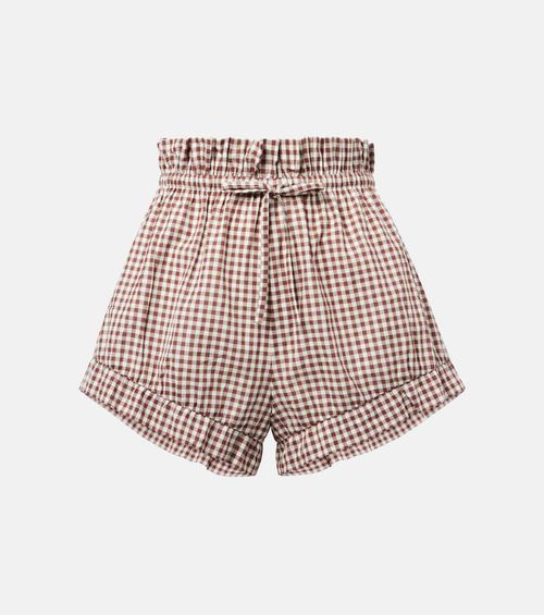 Callie gingham cotton shorts