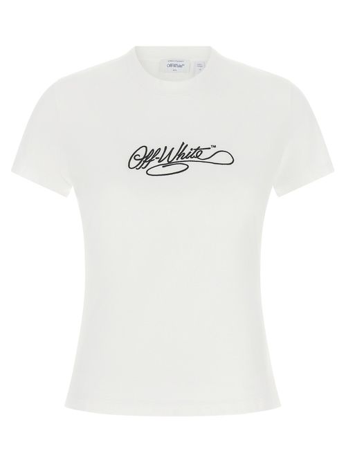 Logo-Embroidered T-shirt — White