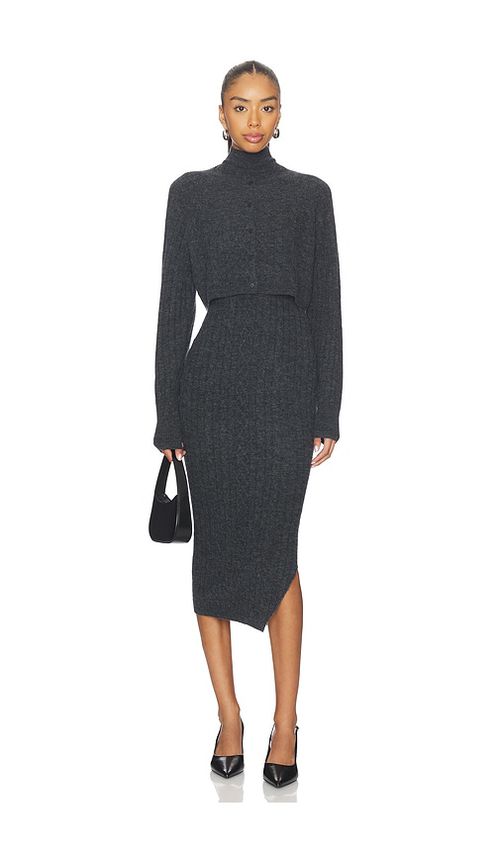ALLSAINTS Sabine Dress in Charcoal. - L also in M