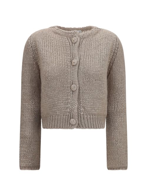Chunky Knit Cardigan — Beige