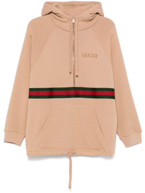 Hooded mini dress - Neutrals