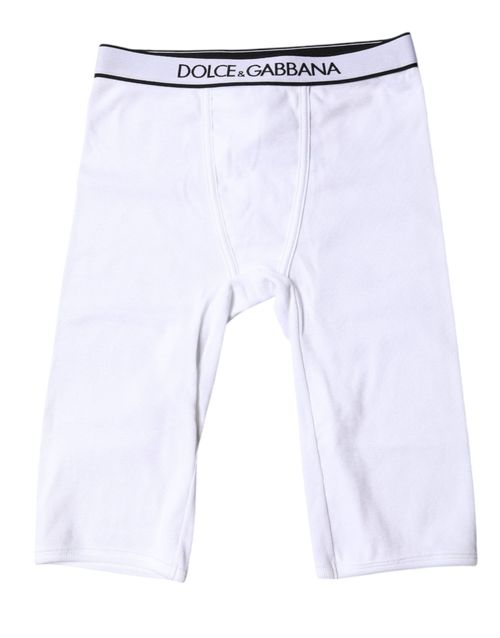 Logo-Embroidered Cotton Leggings — White