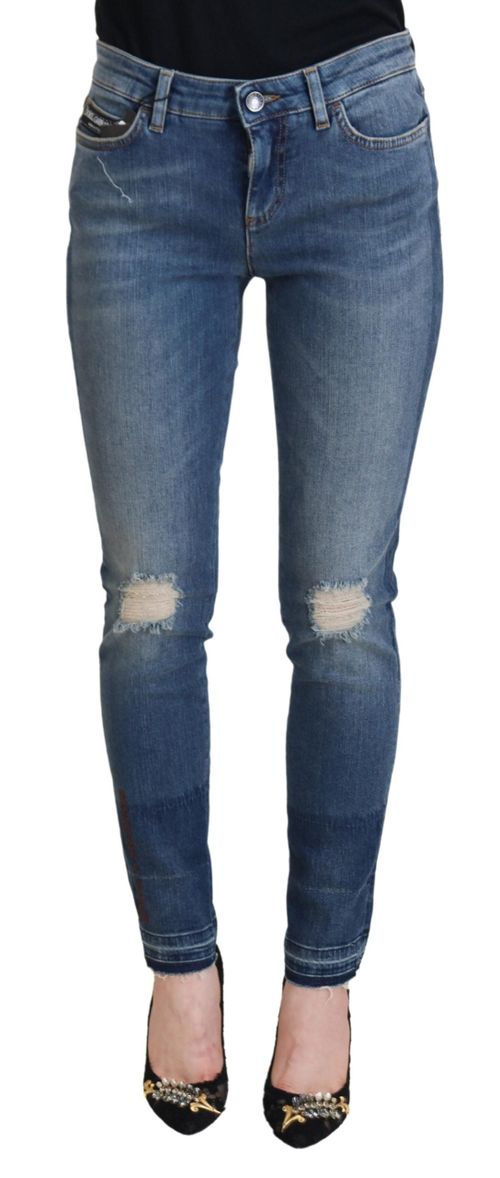 Distressed Denim Jeans — Blue
