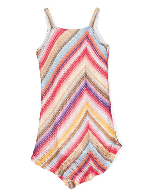 Zigzag sleeveless dress - Blue