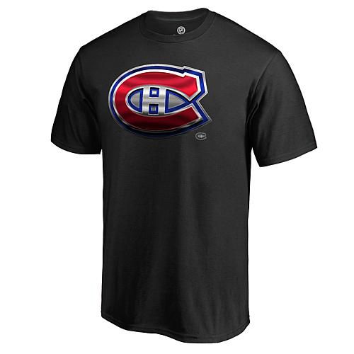 Men's Fanatics Montreal Canadiens Black Midnight Mascot T-Shirt - Size Large