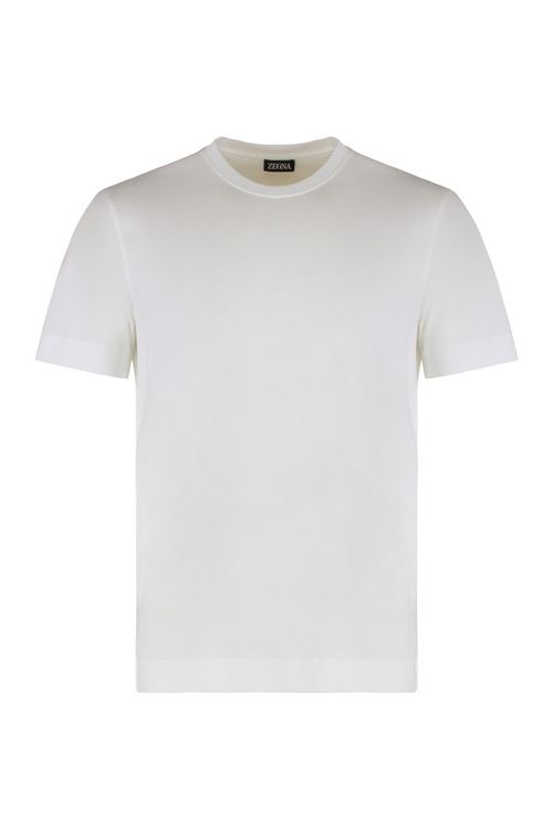 White Crew neck T-shirt in cotton